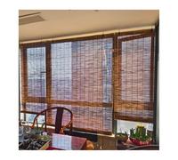 Romanas Retro Protección Persianas Enrollables Persiana De Bambú para con Elevador Protección Solar para Puertas Ventanas Porche(28W x 84H in)