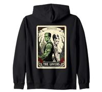 Romance Espeluznante Frankenstein The Lovers Tarot Lindo Halloween Sudadera con Capucha