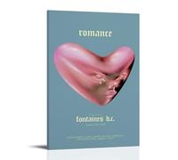 Romance-Fontaines D.C. Pinturas de pared impermeables y resistentes a las manchas, pinturas decorativas de alta definición, para estudio y cafetería, resistentes a la decoloración, estilo marco, 30 x