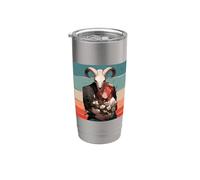 Romance Gótico Carnero Calavera Fantasía Oscura Amor Místico Vaso térmico de acero inoxidable de doble pared