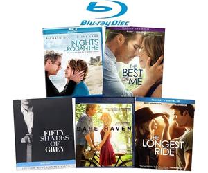 Romance Movie Collection: Nights in Rodanthe / The Best of Me / The Longest Ride / Safe Haven / Fifty Shades of Grey [Blu-ray] Region 1/A