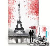 Romance Parisino, Rompecabezas de 1000 Piezas para Adultos, Regalo, Juego Mental, Juguete para Pasar Tiempo en Familia, Corte preciso, Sorpresa de cumpleaños (50x75cm)