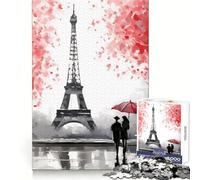 Romance Parisino, Rompecabezas de 1000 Piezas para Adultos, Regalo, Juego Mental, Juguete para Pasar Tiempo en Familia, Corte preciso, Sorpresa de cumpleaños (50x75cm)