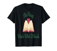 Romance Reader El corazón Quiere lo Que Lee Camiseta