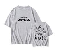 Romance:Untold Album Camisetas Algodón gráfico Manga Corta Unisex(Pale Gray,5XL)