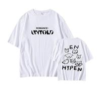 Romance:Untold Album Camisetas Algodón gráfico Manga Corta Unisex(White,5XL)