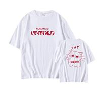 Romance:Untold Album Camisetas Algodón gráfico Unisex Manga Corta for Hombres Mujeres(B-White,5XL)