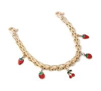 RomanceFlower - Adorno para bolso de mano, diseño de fresa y corazón, para estilos elegantes y decoración práctica