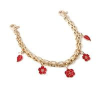 RomanceFlower - Adorno para bolso de mano, diseño de fresa y corazón, para estilos elegantes y decoración práctica