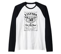 Romania 50 Cadou pentru 50 de ani, Tricou Aniversar romanesc Camiseta Manga Raglan