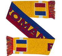 Romania Bufanda de punto de fútbol, Blanco, azul, rojo, amarillo, Talla única