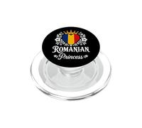 Romanian Princess Romania Flag Proud Romanian Girl PopSockets PopGrip para MagSafe