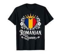 Romanian Queen Romania Flag Proud Romanian Woman Camiseta