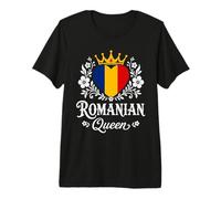 Romanian Queen Romania Flag Proud Romanian Woman Camiseta Premium
