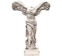 Romano Victoria Alada Samotracia Escritorio Ornamentos para Decoración del Hogar Colección Regalos,Dios Griego Estatuas,Victoria Diosa Figura Esculturas-Blanco 23x17x7.5cm(9x7x3inch)