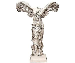 Romano Victoria Alada Samotracia Escritorio Ornamentos para Decoración del Hogar Colección Regalos,Dios Griego Estatuas,Victoria Diosa Figura Esculturas-Blanco 23x17x7.5cm(9x7x3inch)
