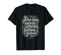 Romanos 12:12 | SED gozosos en Esperanza Paciente en aflicción Fe Camiseta gráfica económica