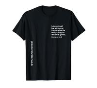 Romanos 12, 9, El Amor Debe ser sincero, Odio el Mal, Cristiano Camiseta gráfica económica, Hombre, Negro, XL
