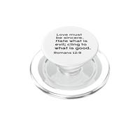 Romanos 12, 9, El Amor Debe ser sincero, Odio el Mal, Cristiano PopSockets PopGrip para MagSafe