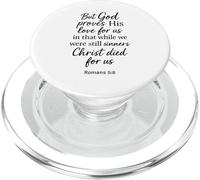 Romanos 5:8 Pero Dios Prueba su Amor por Nosotros Versículo de la Biblia Cristo PopSockets PopGrip para MagSafe