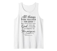 Romanos 8:28 Todas Las Cosas Trabajan Juntas para el Buen versículo bíblico Camiseta sin Mangas