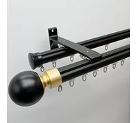 RomanRod & Track - Barra individual 2 en 1 resistente para montaje en pared de 3 m para divisor de habitación, ajustable y perfecta para decoración del hogar