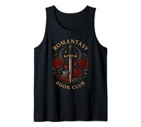 Romantasy Book Club Café Espada Rosas Camiseta sin Mangas