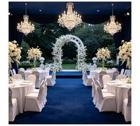 Romantic Blue Wedding Floor Carpet Runner, Heavy Duty Tear Resistant Fabric Rug, Easy to Lay Reusable Decor for Garden, Beach and Formal Occasions(1mx15m/3'3"x49'3")