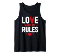 Romantic Couple Quote Valentine's Day Love Makes The Rules Camiseta sin Mangas
