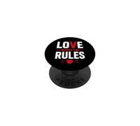 Romantic Couple Quote Valentine's Day Love Makes The Rules PopSockets PopGrip Adhesivo