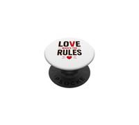 Romantic Couple Quote Valentine's Day Love Makes The Rules PopSockets PopGrip Adhesivo