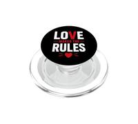 Romantic Couple Quote Valentine's Day Love Makes The Rules PopSockets PopGrip para MagSafe
