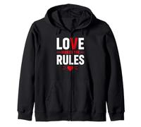 Romantic Couple Quote Valentine's Day Love Makes The Rules Sudadera con Capucha