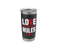 Romantic Couple Quote Valentine's Day Love Makes The Rules Vaso térmico de acero inoxidable de doble pared