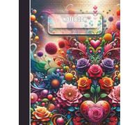 Romantic Flowers Notebook: Quaderno floreale in street art, 120 pagine a righe, regalo creativo