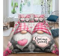 Romantic Folk Funda Edredon Microfibra Juego de Ropa de Cama de 3 Piezas Impresión 3D Cierre de Romántico Folk Arte Estilo Funda de Edredón Funda de Almohada a Juego for Adultos Single（140x200cm）