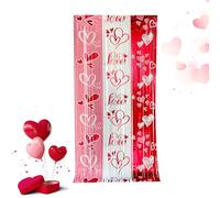Romantic Heart Curtains - Foil Fringe for Party Events | Pet Material with Chain Design, 100x200cm Backdrop Decoration, Lightweight 80g Tinsel for Friends Family Home