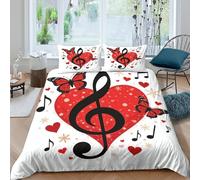 romantic heart design Funda Edredon Microfibra 3 Piezas Compuesto Impresión 3D Cierre de romántico heart diseño Funda de Edredón Funda de Almohada a Juego Lavables for Adultos Single（140x200cm）