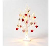 Romantic Heart Shaped Birch Tree Lamp, for Valentines Day Decoration