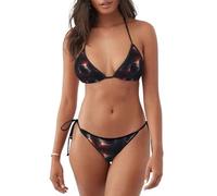 Romantic Planet - Conjunto de traje de baño para mujer, bikini para mujer, adecuado para la playa y la arena, Negro, XL