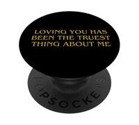 Romantic Quote Loving You Sapphic Bookish Subtle Lesbian PopSockets PopGrip Adhesivo