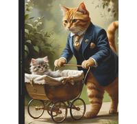 Romantic Regency Cat Notebook | Vintage Victorian Journal for Teens, Young Adult Catcore Fans: 120 wide rule pages, 7.5 x 9.25 inches, Cute Cat and ... college, office supply, self care diary, gift