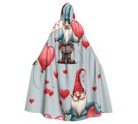 Romantic-Valentine-Gnomes - Capa con capucha para adulto, disfraz de Halloween