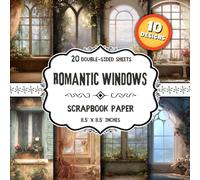 Romantic Windows Scrapbook Paper: Love Themed Craft Paper | 10 Designs | 20 Double-Sided Sheets for Card Making, Origami, Collage, Scrapbooking & DIY Projects | 8.5 x 8.5