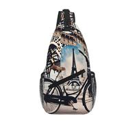 Romántica bolsa cruzada con estampado de la Torre Eiffel de París para mujeres y hombres, bolsa bandolera para viajes, senderismo, mochila cruzada