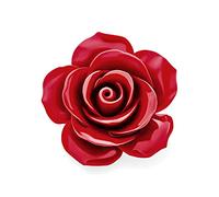 Romántica Moda Llamativo Rojo Floral Blooming 3D Tallado Gran Rosa Flor Broche Alfiler Para Mujer Adolescente