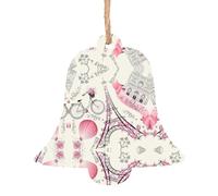 Romántica Torre Eiffel de París. Adornos de madera para árbol de Navidad, decoración colgante de árbol de Navidad, decoración festiva