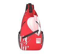 Romántico corazón globo bandolera bolso de pecho, bolso de hombro, fin de semana mochila de senderismo al aire libre, adecuado para hombres y mujeres