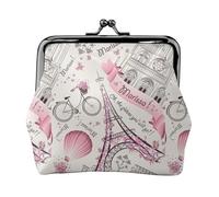Romántico kit de viaje pequeño con estampado de mariposas de París, bolsa compacta para aventuras de camping y viajes de pesca, Negro -, Talla única, Art Deco