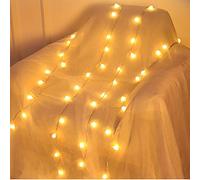 Romántico Navideñas Cadena de Luces con Pilas, Surwin Dulce bombilla Guirnaldas Luminosas de Interior LED Decoración para Exterior, Jardines, Fiesta (Blanco cálido,3M/20LED)